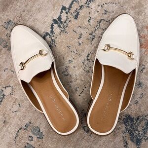 Madden Girl White Mules, Size 8.5. Look brand new!